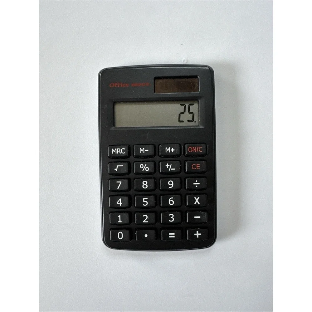 SMALL MINI POCKET CALCULATOR School Office 8 Digit Solar Power Set Of 5 Tested